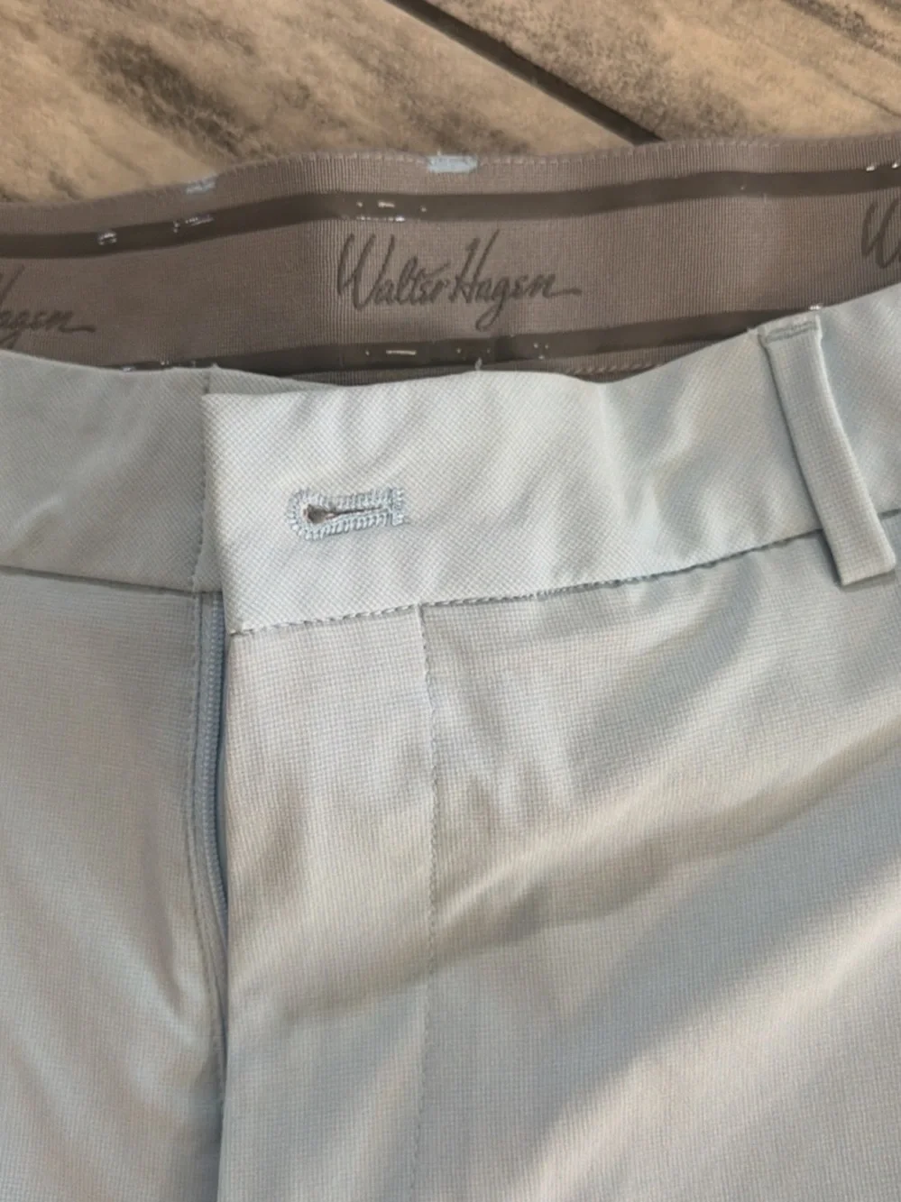 Walter Hagen Pale Blue Flat-Front Men's Shorts